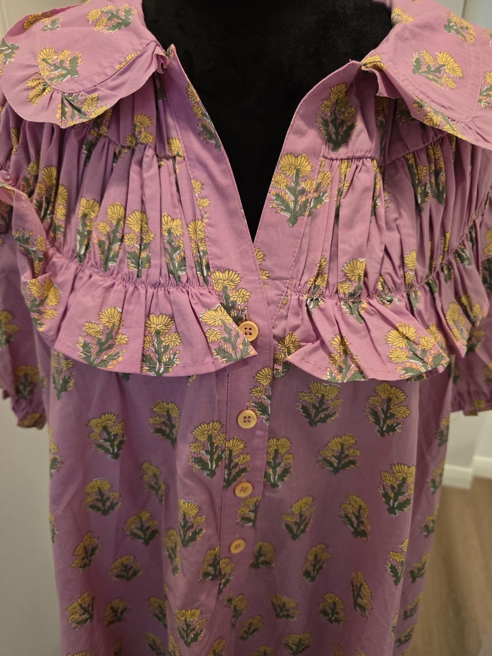 Umgee Pink Floral Ruffled Dress - Picture 2 of 8
